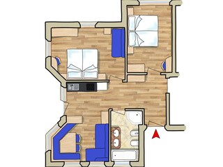 Appartamento per vacanze St. Christina Pianta del piano 15