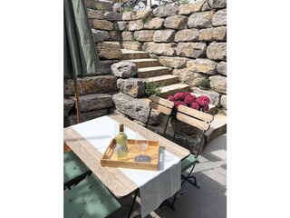The terrace invites you to linger and relax