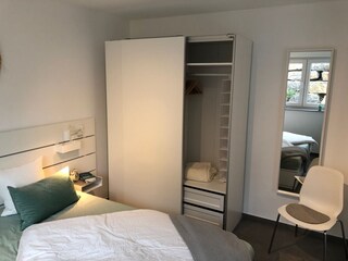 Large wardrobe and full length mirror
