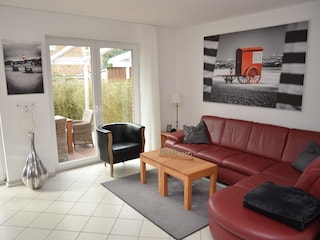 Wohnbereich im Ferienhaus MeerZeit