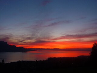 Sonnenuntergang - Sicht vom Haus