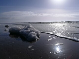 blaue Stunde am Strand