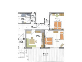 Casa per le vacanze Neukirchen am Großvenediger Pianta del piano 37