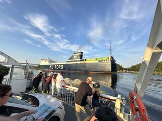 Kanalüberfahrt mit der Fähre Hohenhörn