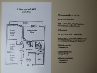 Grundriss 1. Obergeschoß