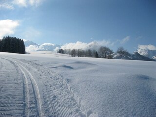 Bauernhof Oberhochstätt Winterpanorama