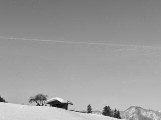 Heustadl im Winter