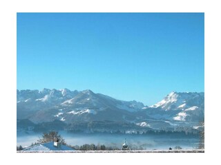 Aussicht aus Zimmer im Winter 2