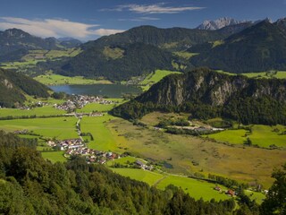 Blick vom Berg auf die Schwemm und Walchsee