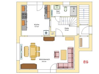 Vakantiehuis Schönheide Grondplan 42
