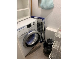 Waschmaschine im Hauswirtschaftsraum