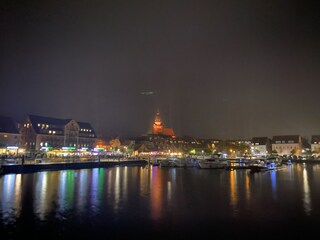 Hafen Waren/ Müritz bei Nacht