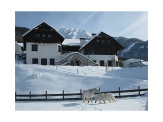 Ortsansicht vom Landhaus Seebacher im Winter