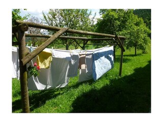 luftgetrocknete Bettwäsche