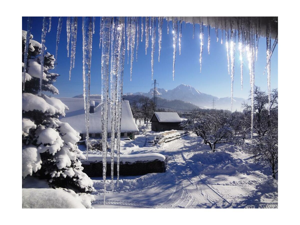 Winterlandschaft mit Eiszapfen