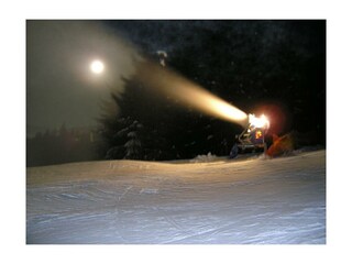 maschinell beschneite Pisten bis zu unserem Haus