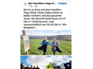 Familien Yoga Pfad, beginnt direkt  gegenüber der FeWo