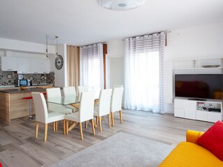 Living room and kitchen