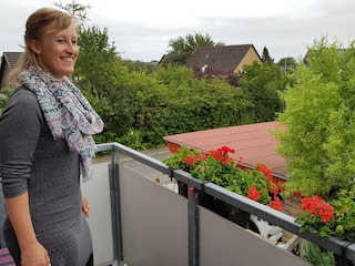 Auf dem Balkon