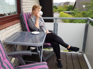 Auf dem Balkon