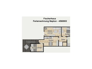 Appartamento per vacanze Borkum Pianta del piano 18