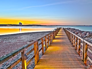 View Niendorfer harbour in the direction of Timmendorfer Strand