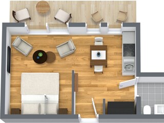 Floor plan holiday flat NIE.10 - Gertrud II