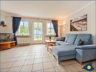Wohnzimmer mit Meerblick