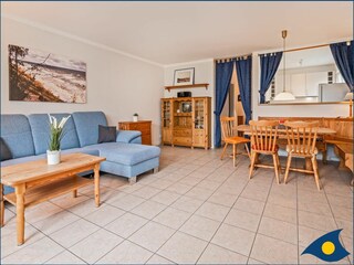 Wohnzimmer mit Meerblick