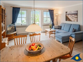 Wohnzimmer mit Meerblick