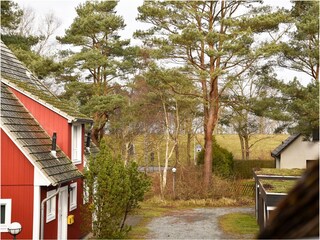 Blick aus dem Badezimmer, direkt auf den Deich