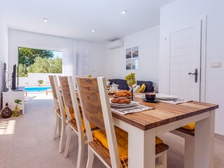 Dining room, and a fully equipped kitchen