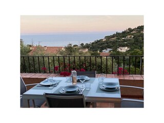 Blick von der Terrasse mit Meerblick