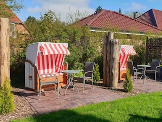 Terrasse mit Strandkorb