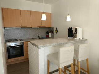 Küche mit Frühstückstheke