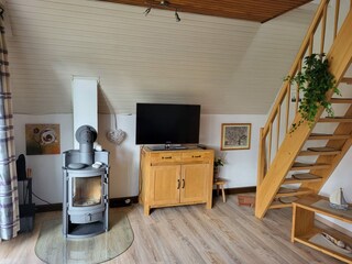 Wohnzimmer mit Kamin