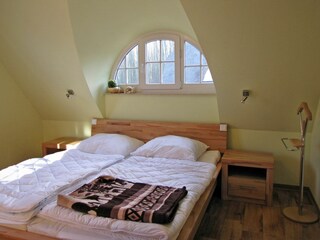 Ein Schlafzimmer im Obergschoss