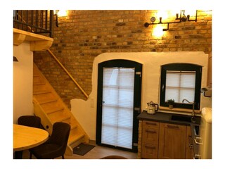 Blick im Wohnraum zum Eingang