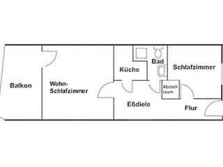 Der Grundriss unserer Wohnung
