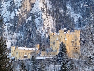 Winterliches Schloss Hohenschwangau...