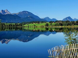 Blick von Hopfen am See auf unser Zuhause...
