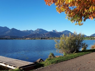 Herbstidylle Hopfensee re. im Bild wohnen wir..