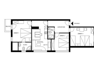 Grundriss Top 2 für 4-6 Personen