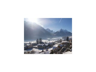 Landhaus Grawa Fulpmes Aussicht zum Gletscher