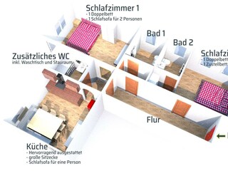 FeWo Alpenklee Grundriss