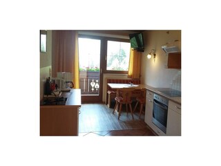 Küche der Wohnung im Dachgeschoss