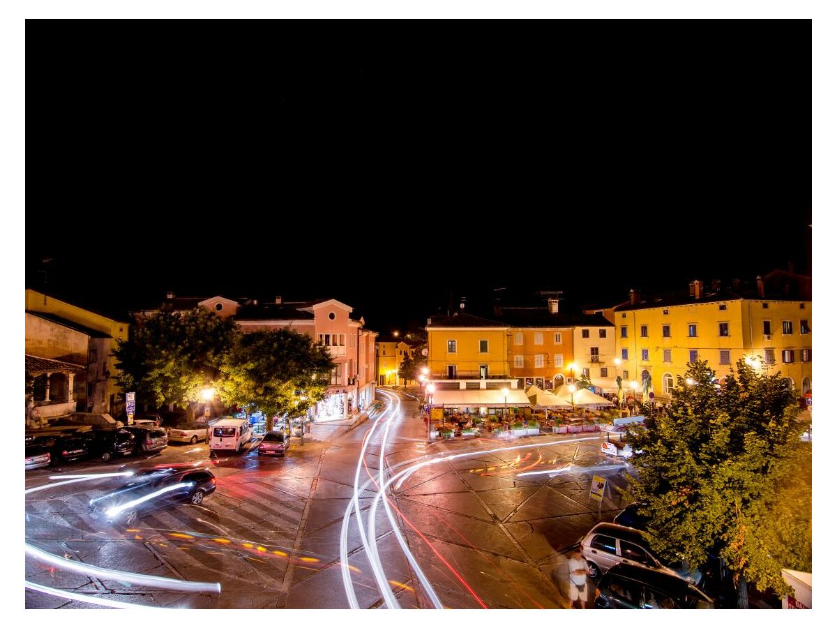 Labin old town by night