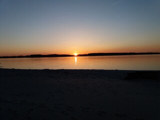 Sonnenuntergang vom Grundstück aus gesehen