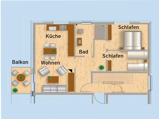 Holiday apartment Juist Floor Plan 27