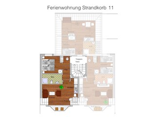 Norderney / Strandkorb 11 - Grundriss